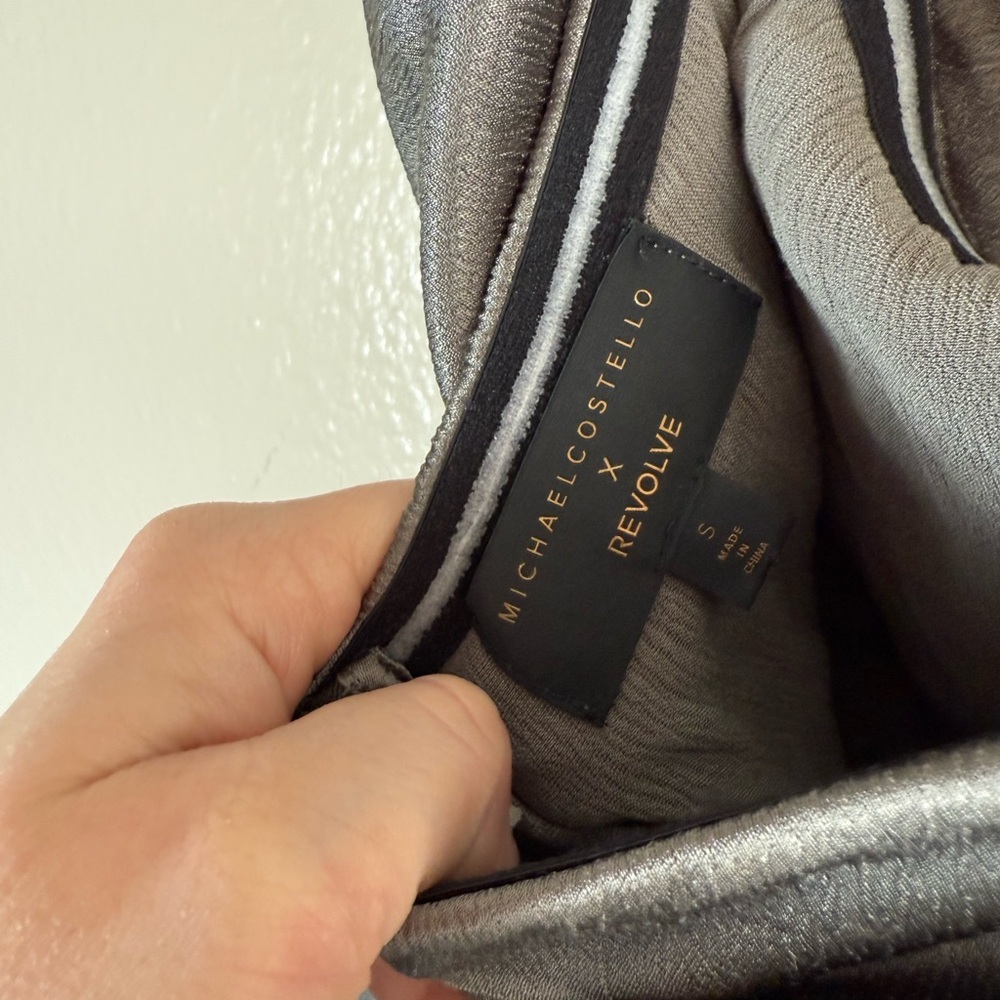 Michael Costello Gray Silver Maxi Gown - Picture 9 of 9